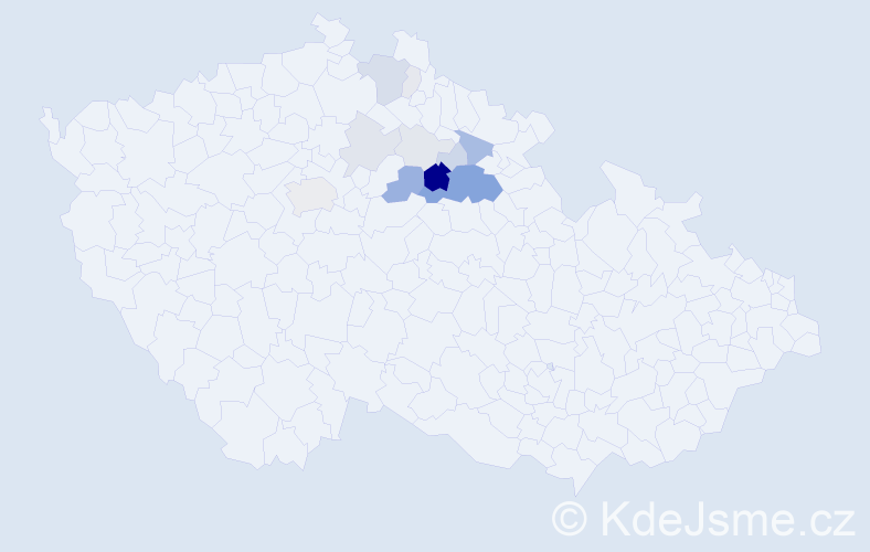 Příjmení: 'Dymeš', počet výskytů 54 v celé ČR