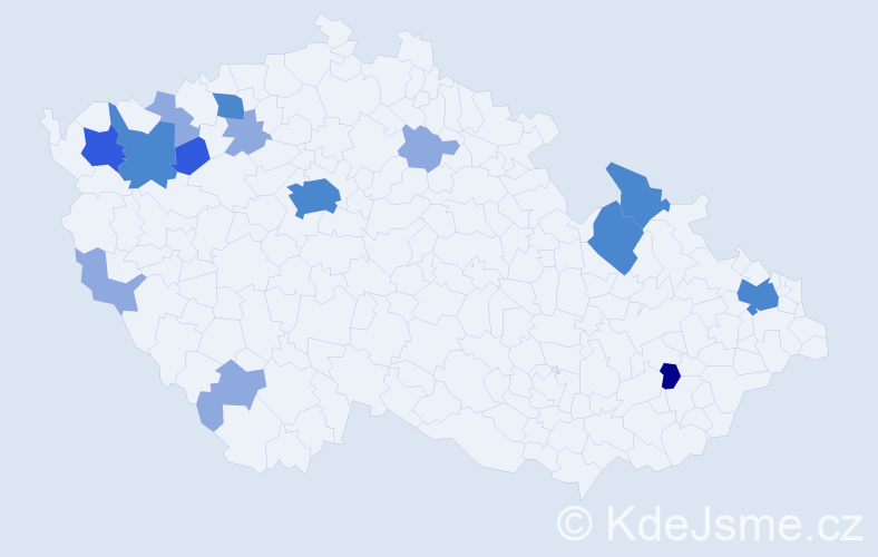 Příjmení: 'Sándor', počet výskytů 28 v celé ČR
