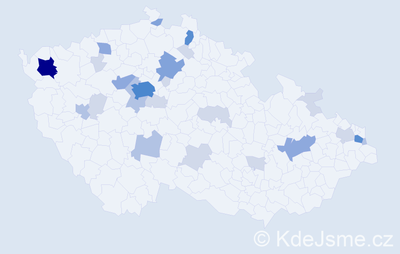 Příjmení: 'Hajdu', počet výskytů 73 v celé ČR