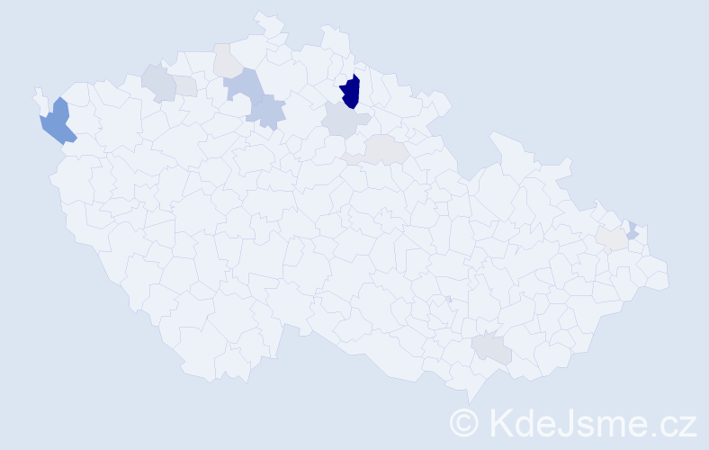 Příjmení: 'Móro', počet výskytů 34 v celé ČR