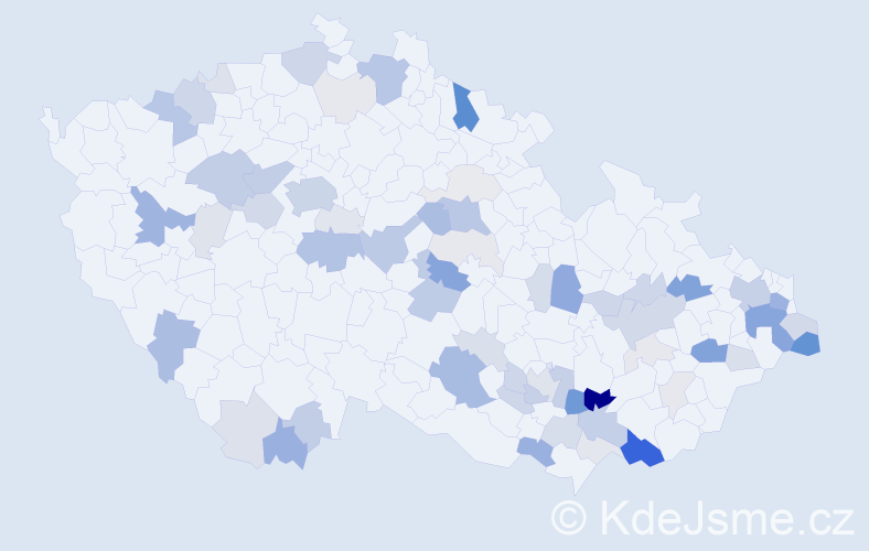 Příjmení: 'Sekerka', počet výskytů 208 v celé ČR