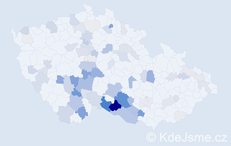 Příjmení: 'Šabatková', počet výskytů 291 v celé ČR