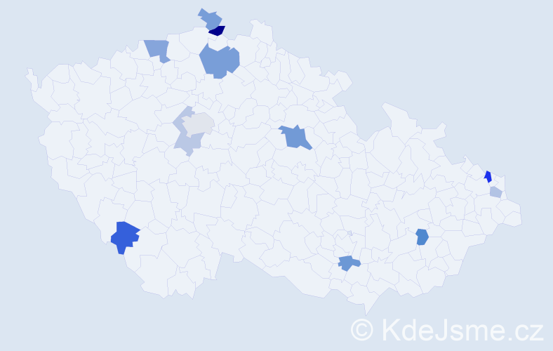 Příjmení: 'Reváková', počet výskytů 19 v celé ČR