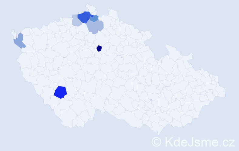Příjmení: 'Bielawski', počet výskytů 13 v celé ČR