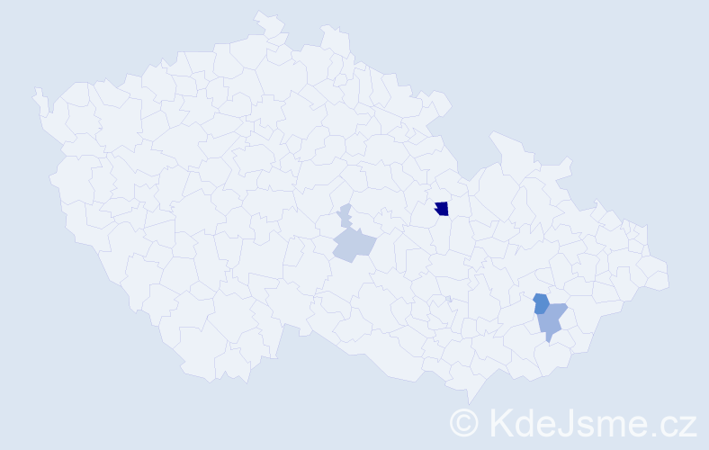 Příjmení: 'Podvala', počet výskytů 10 v celé ČR