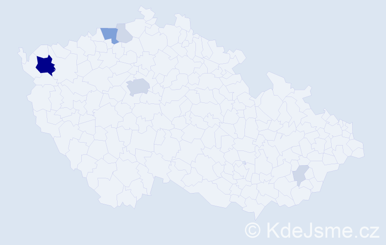 Příjmení: 'Zuleger', počet výskytů 22 v celé ČR
