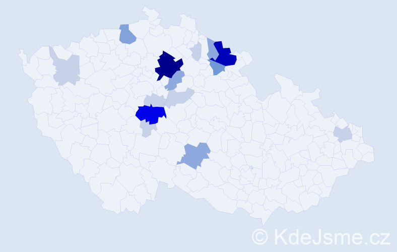 Příjmení: 'Ikri', počet výskytů 52 v celé ČR