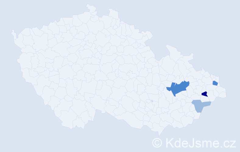 Příjmení: 'Knebelová', počet výskytů 9 v celé ČR