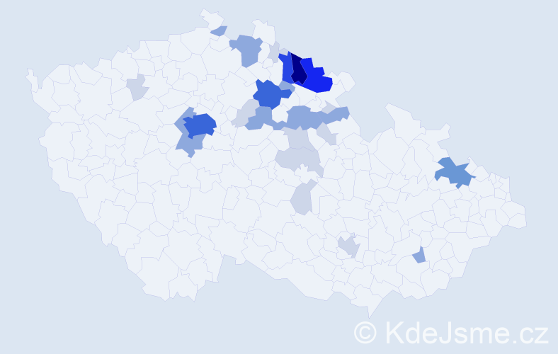 Příjmení: 'Kavánová', počet výskytů 80 v celé ČR