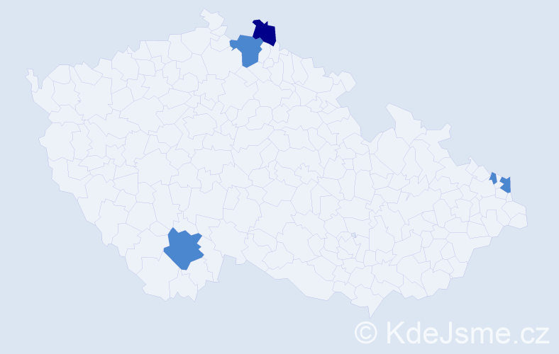 Příjmení: 'Kotlariková', počet výskytů 7 v celé ČR