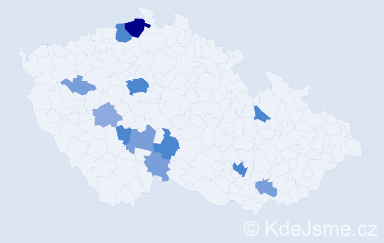 Příjmení: 'Drugová', počet výskytů 34 v celé ČR