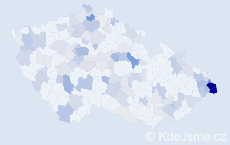 Příjmení: 'Borská', počet výskytů 404 v celé ČR