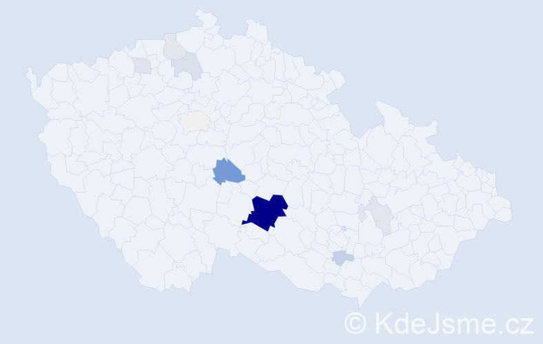 Příjmení: 'Špejtek', počet výskytů 39 v celé ČR