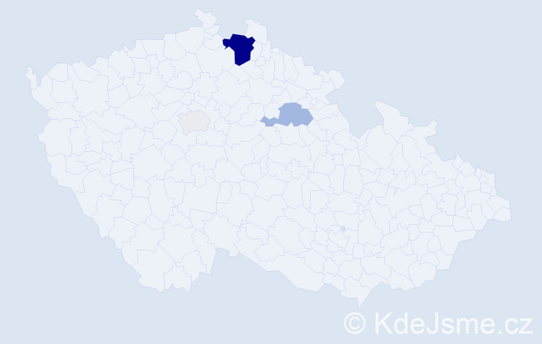 Příjmení: 'Kyksová', počet výskytů 15 v celé ČR