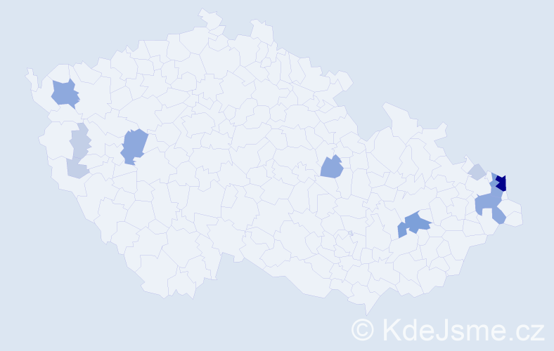 Příjmení: 'Sieder', počet výskytů 30 v celé ČR