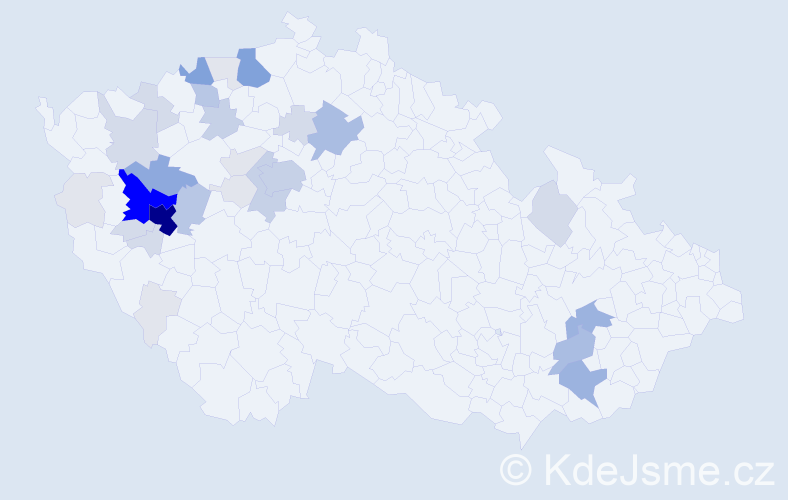 Příjmení: 'Fryček', počet výskytů 144 v celé ČR