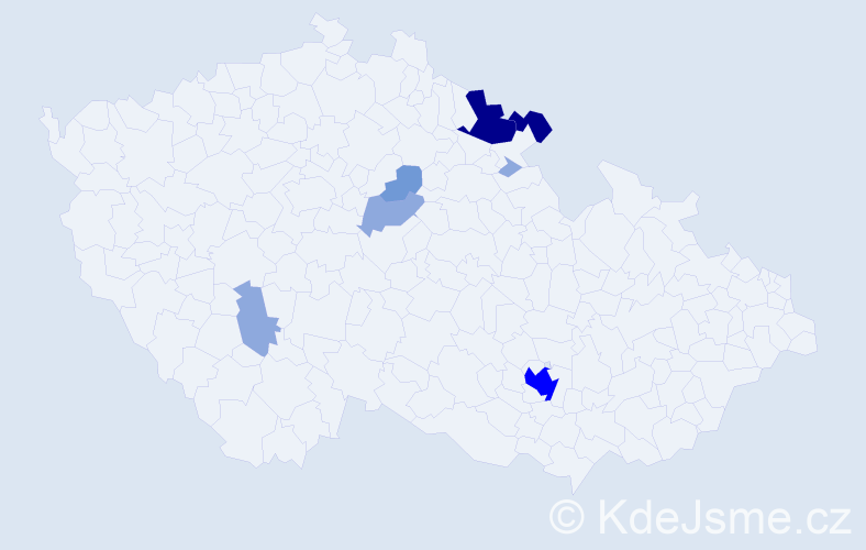 Příjmení: 'Letzel', počet výskytů 21 v celé ČR