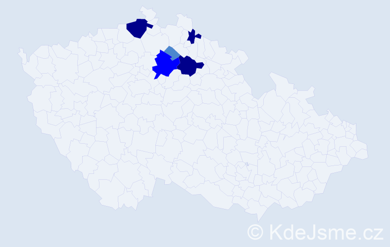 Příjmení: 'Krajcsovics', počet výskytů 12 v celé ČR