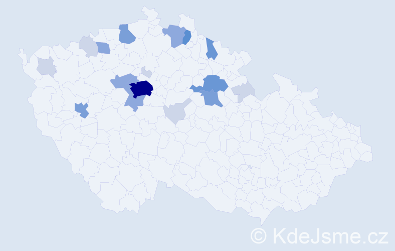 Příjmení: 'Porkert', počet výskytů 56 v celé ČR