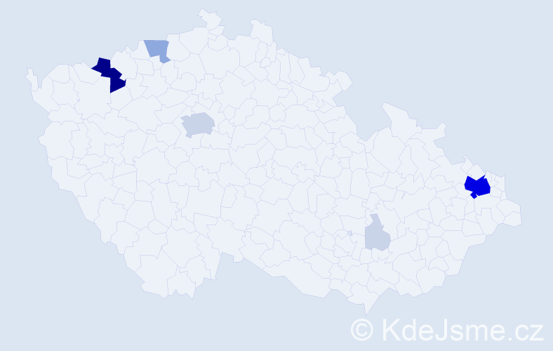 Příjmení: 'Maľar', počet výskytů 28 v celé ČR