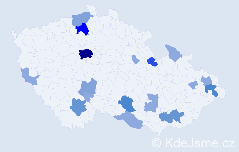 Příjmení: 'Andrášová', počet výskytů 52 v celé ČR