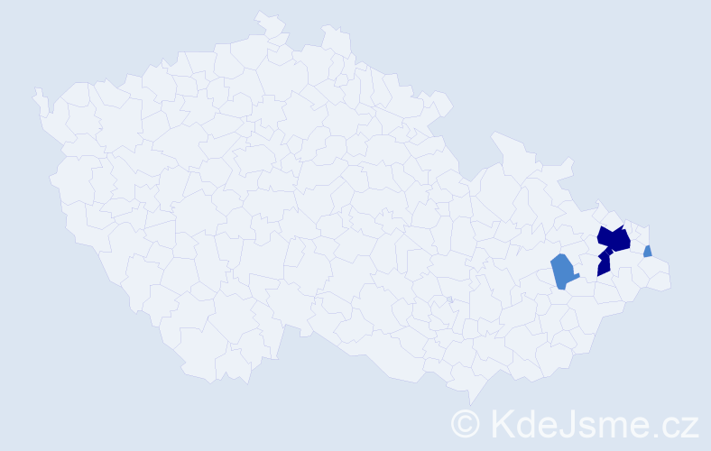 Příjmení: 'Kubaliková', počet výskytů 12 v celé ČR