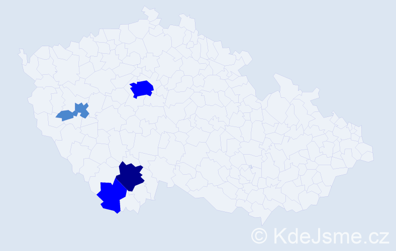 Příjmení: 'Weinreb', počet výskytů 9 v celé ČR
