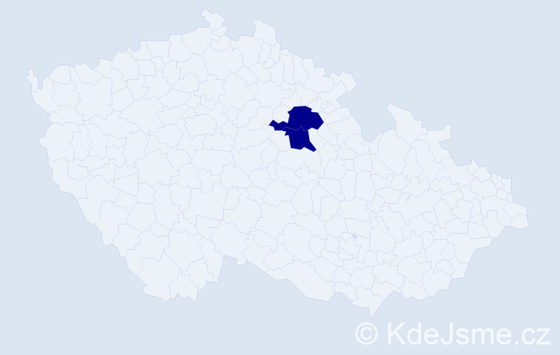 Příjmení: 'Kudiveis', počet výskytů 6 v celé ČR
