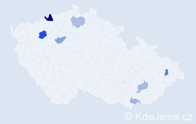 Příjmení: 'Talajková', počet výskytů 12 v celé ČR