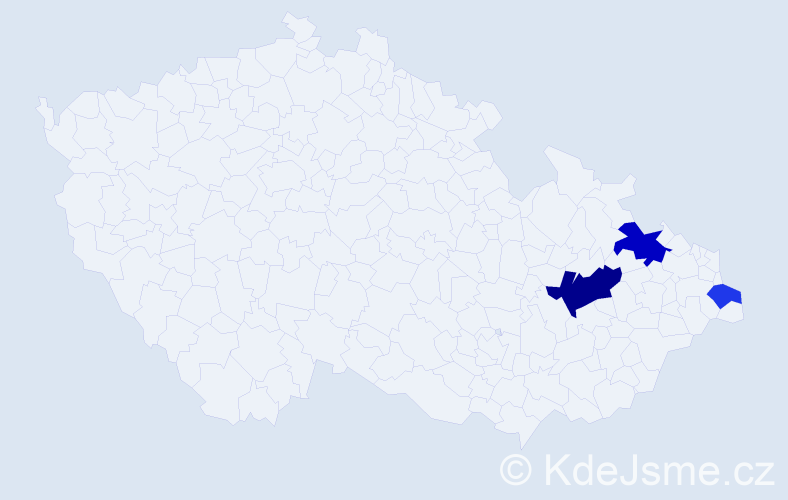 Příjmení: 'Plitzner', počet výskytů 6 v celé ČR