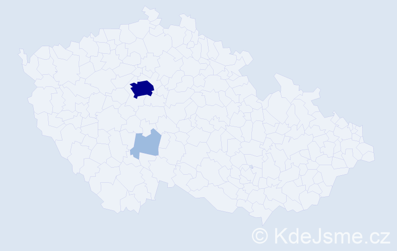 Příjmení: 'Labohá', počet výskytů 5 v celé ČR