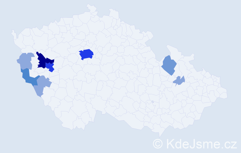 Příjmení: 'Ekstein', počet výskytů 32 v celé ČR