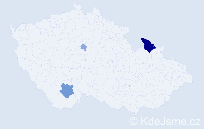 Příjmení: 'Kolomar', počet výskytů 9 v celé ČR