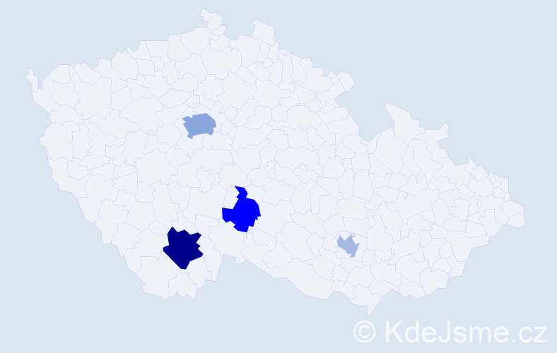 Příjmení: 'Vortnerová', počet výskytů 9 v celé ČR