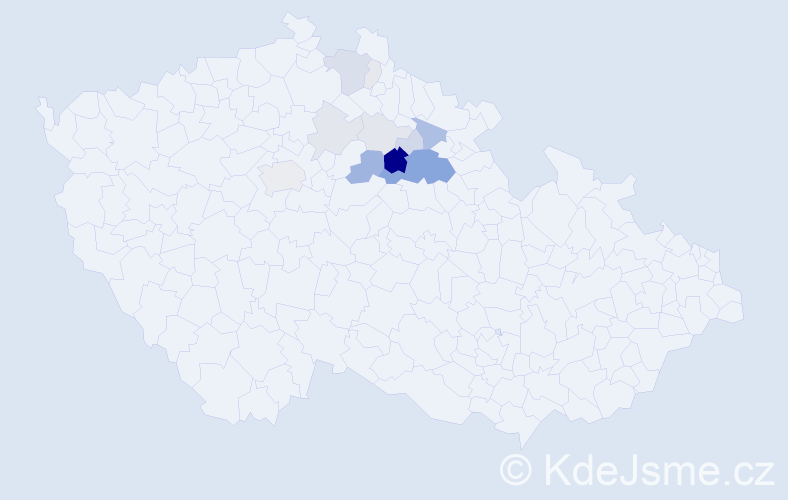 Příjmení: 'Dymeš', počet výskytů 55 v celé ČR