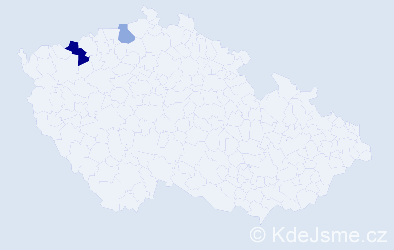Příjmení: 'Náci', počet výskytů 16 v celé ČR