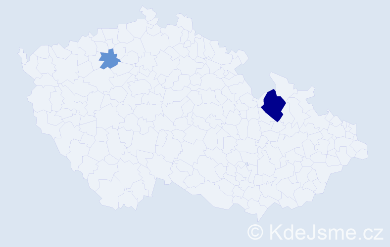 Příjmení: 'Ré', počet výskytů 5 v celé ČR