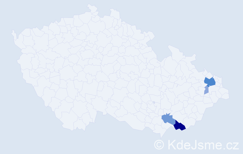 Příjmení: 'Pyclík', počet výskytů 12 v celé ČR