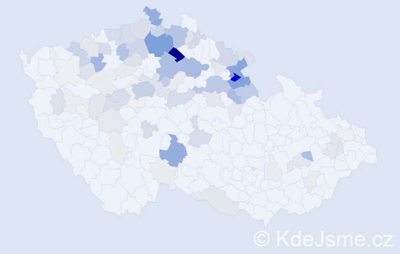 Příjmení: 'Rejzková', počet výskytů 408 v celé ČR
