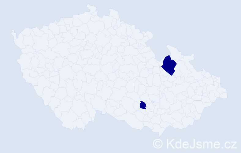 Příjmení: 'Kinczel', počet výskytů 4 v celé ČR