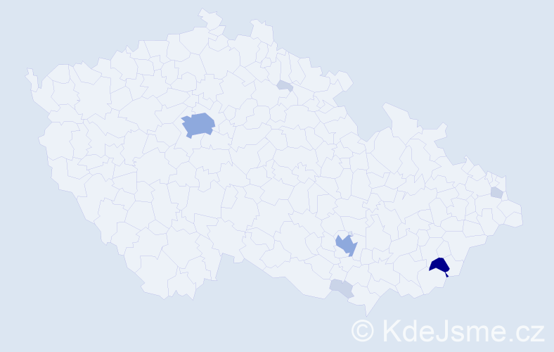 Příjmení: 'Trllo', počet výskytů 20 v celé ČR