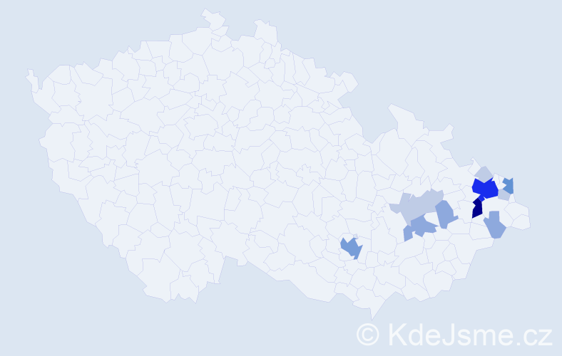 Příjmení: 'Syrková', počet výskytů 33 v celé ČR