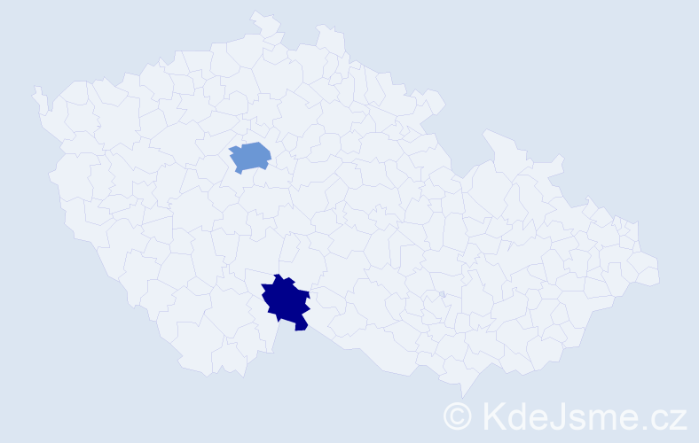 Příjmení: 'Katra', počet výskytů 6 v celé ČR