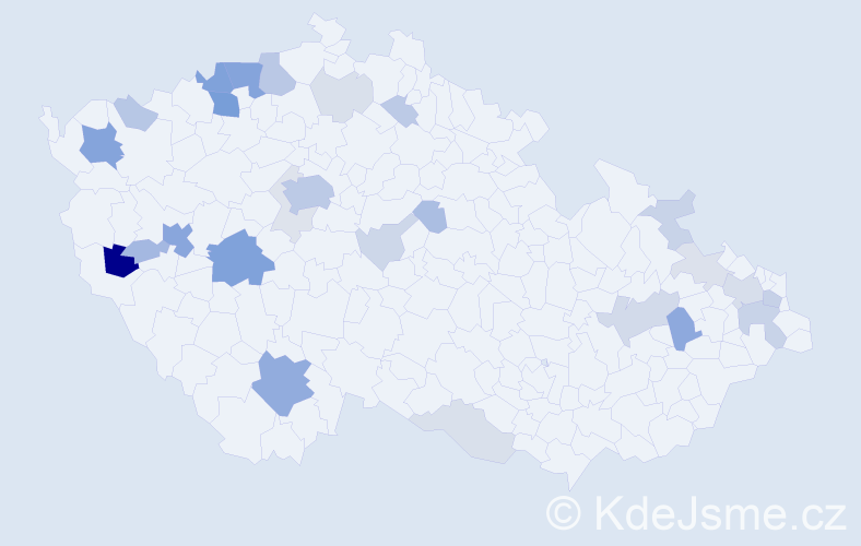 Příjmení: 'Holecová', počet výskytů 87 v celé ČR