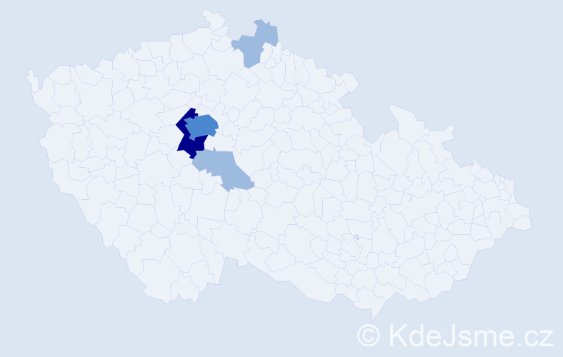 Příjmení: 'Neušl', počet výskytů 10 v celé ČR