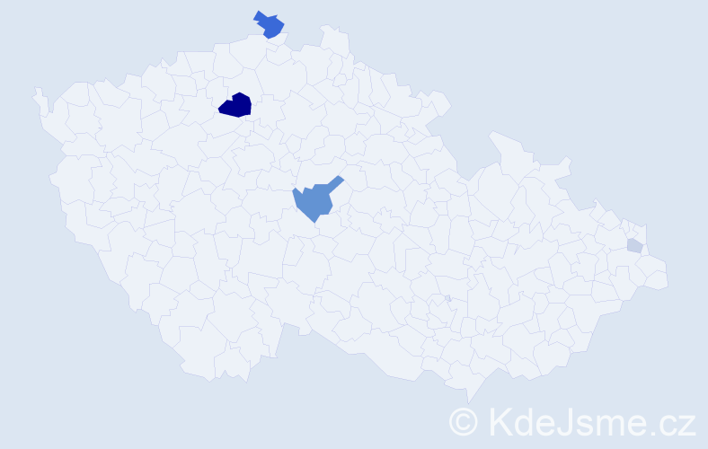 Příjmení: 'Pugr', počet výskytů 12 v celé ČR