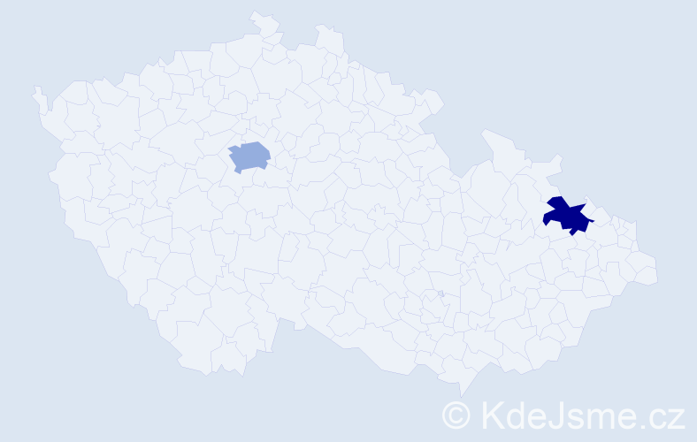 Příjmení: 'Heinzkeová', počet výskytů 5 v celé ČR