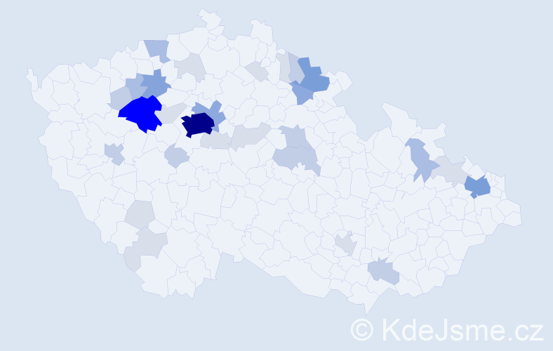 Příjmení: 'Amlerová', počet výskytů 95 v celé ČR