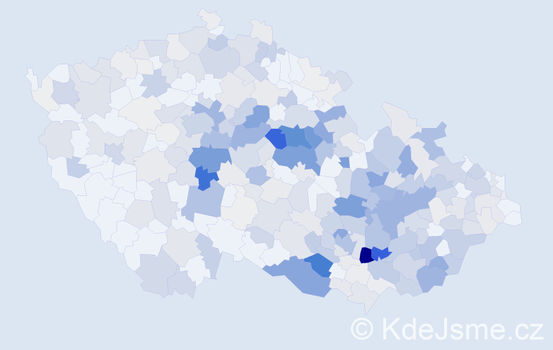 Příjmení: 'Kohoutek', počet výskytů 1470 v celé ČR