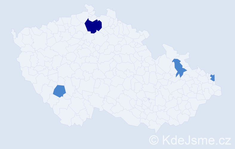 Příjmení: 'Pavešicová', počet výskytů 6 v celé ČR